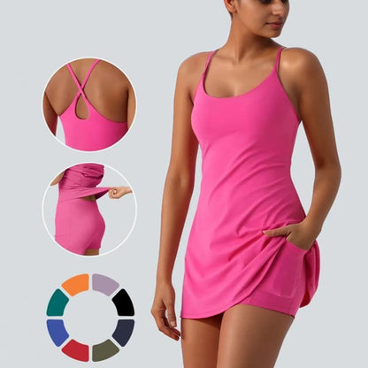 Robe Flowea™ – Robe Sport Femme Ultra Douce à Short Intégré