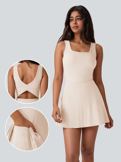 Robe Flowea™ – Robe Sport Femme Ultra Douce à Short Intégré